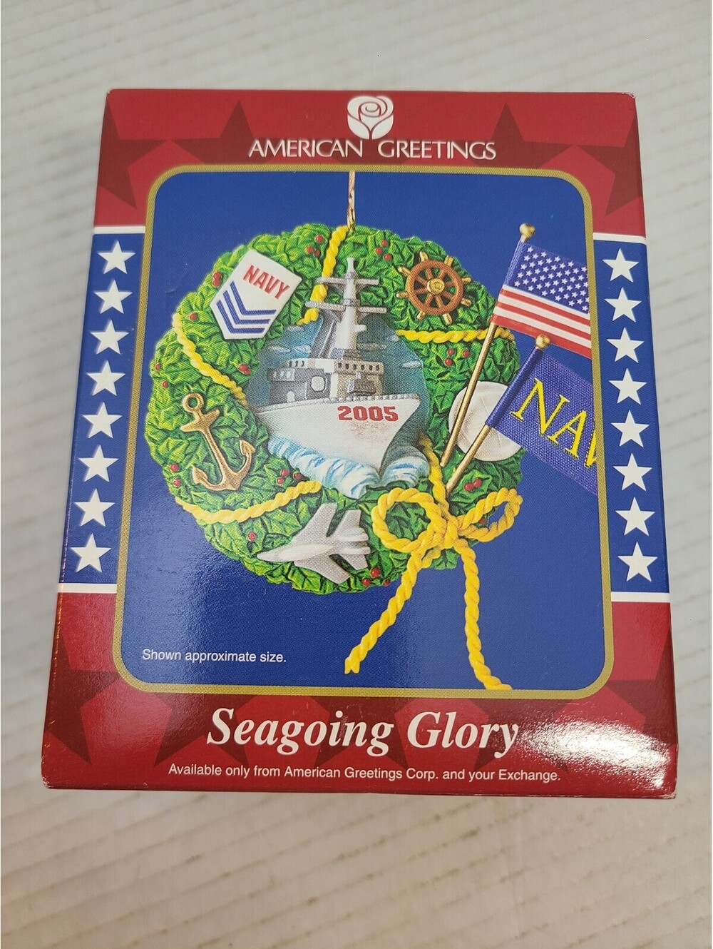 Seagoing Glory Navy American Greetings 10th Anniv. Christmas Ornament Military